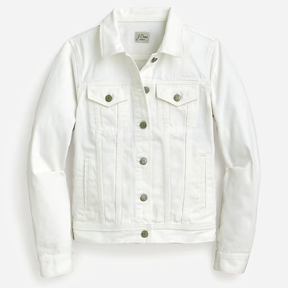 J. Crew White Denim Jacket